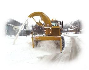 Snow Plow plowing snow