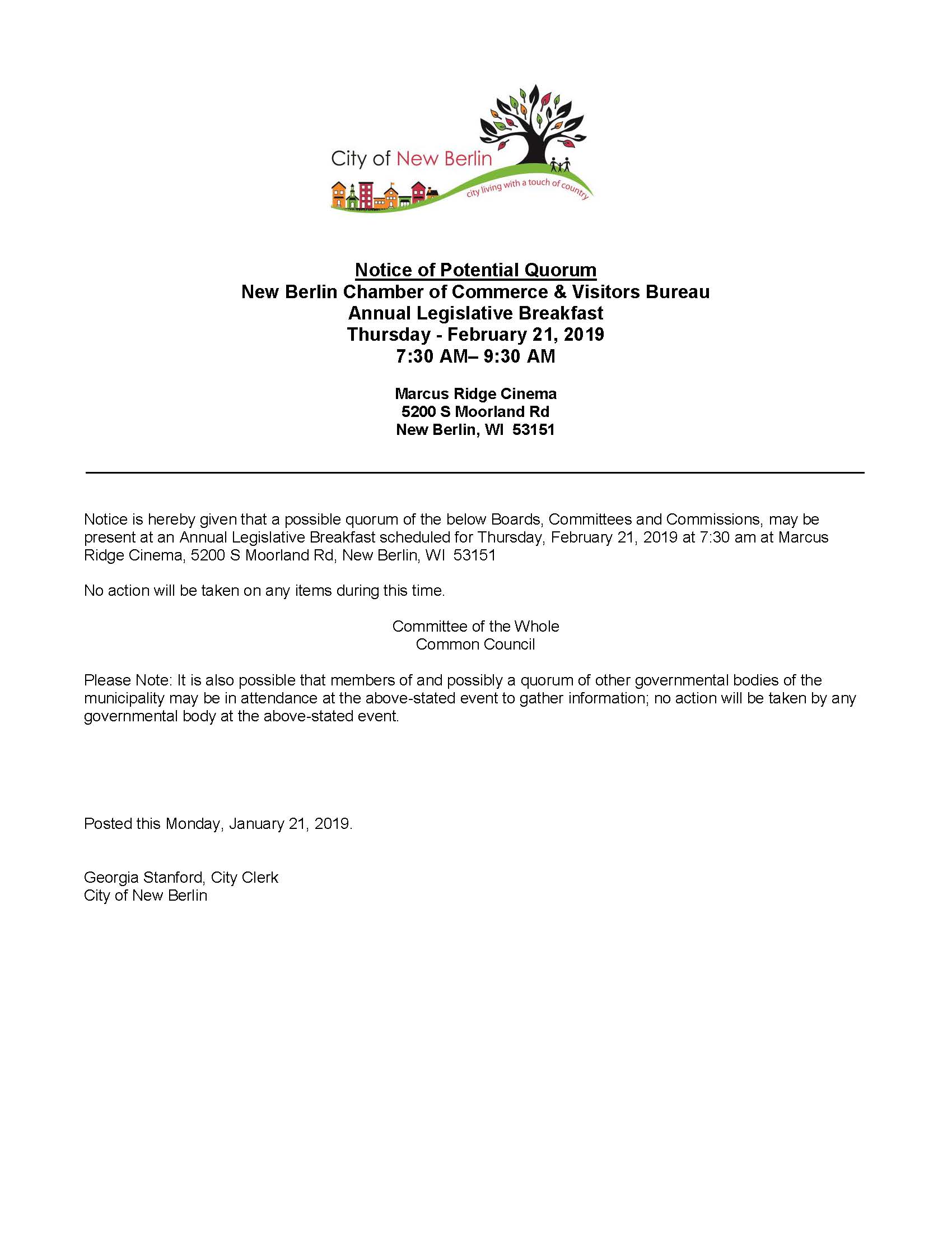 Potential Quorum Notice