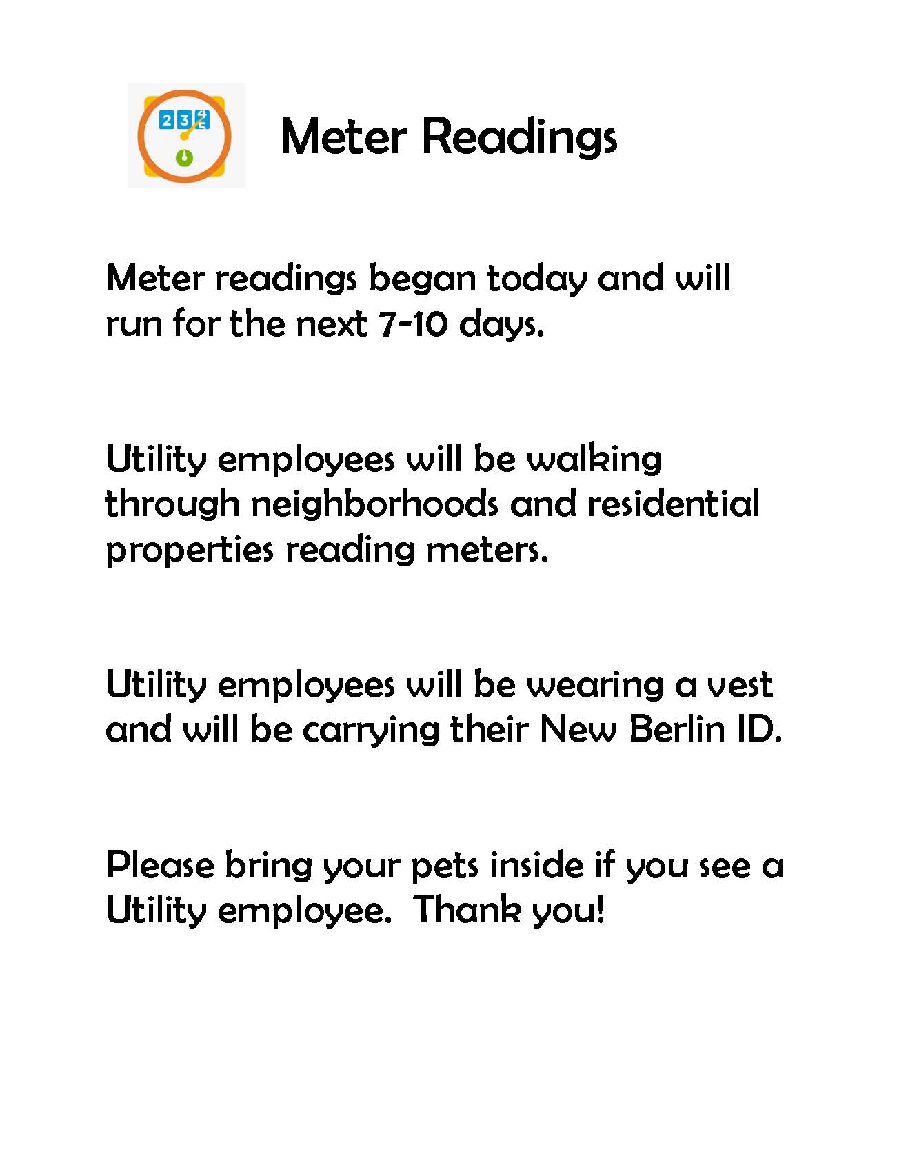 Meter Readings