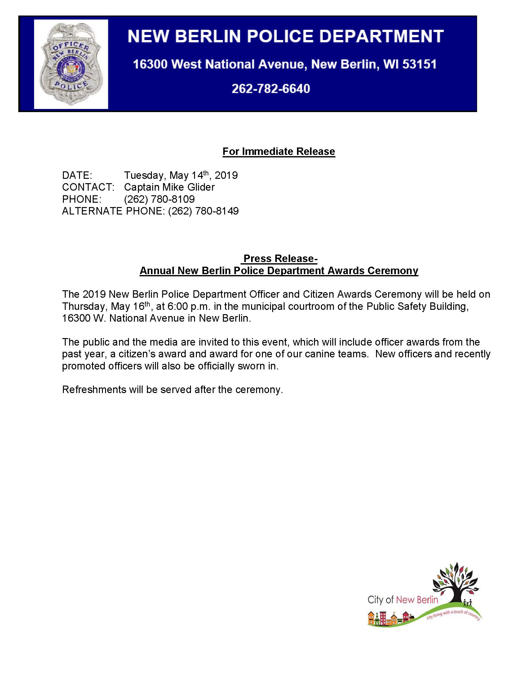 2019 NBPD Awards Ceremony