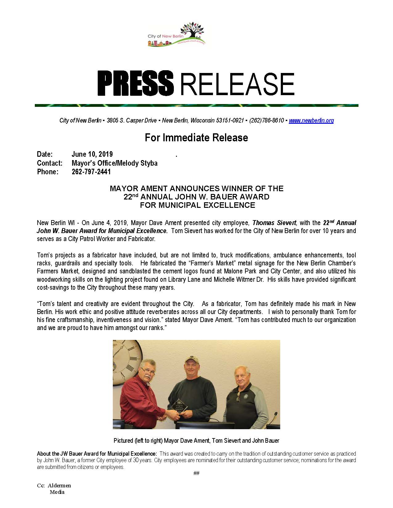 Press-Release-Tom Sievert winner