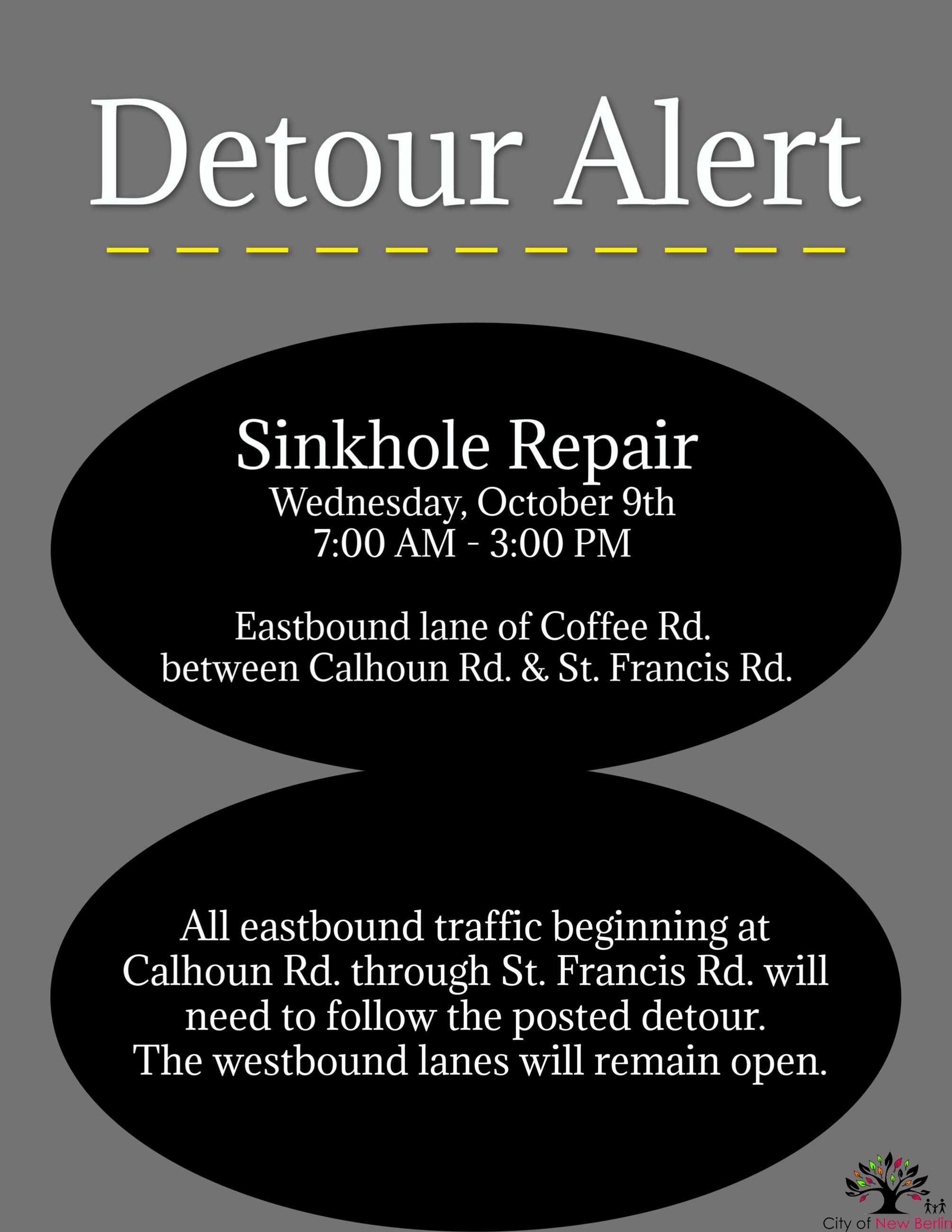 eastbound lane closure