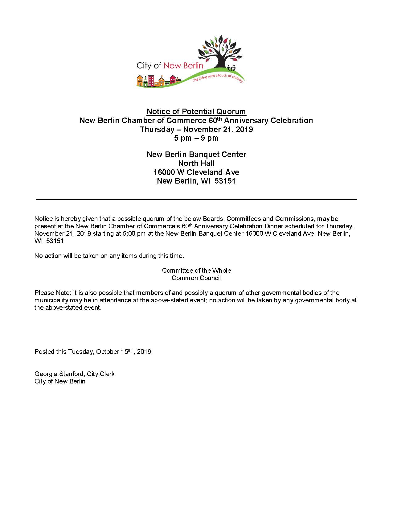 Potential Quorum Notice - Chambers 60th_