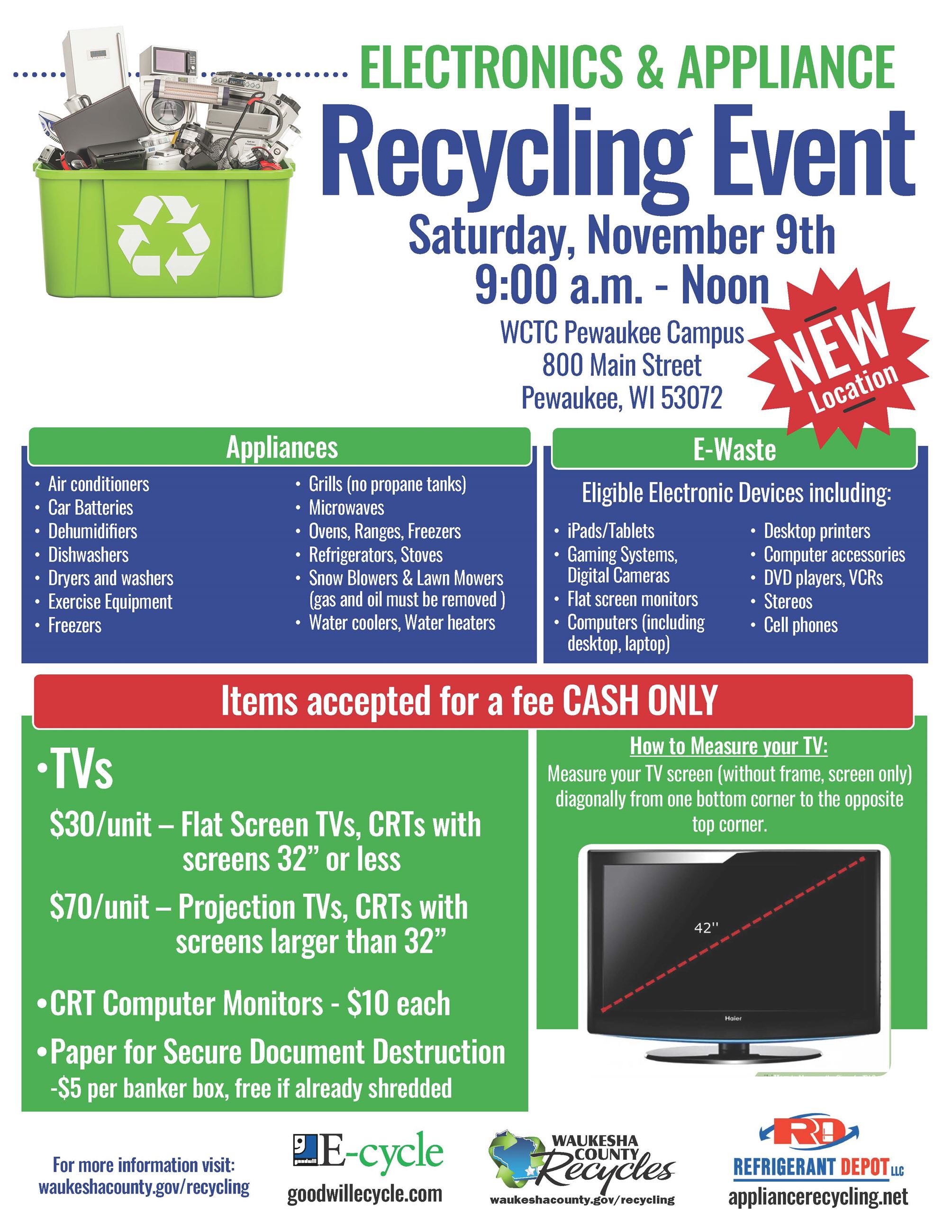 Ecycle flyer_Pewaukee_NewLocation