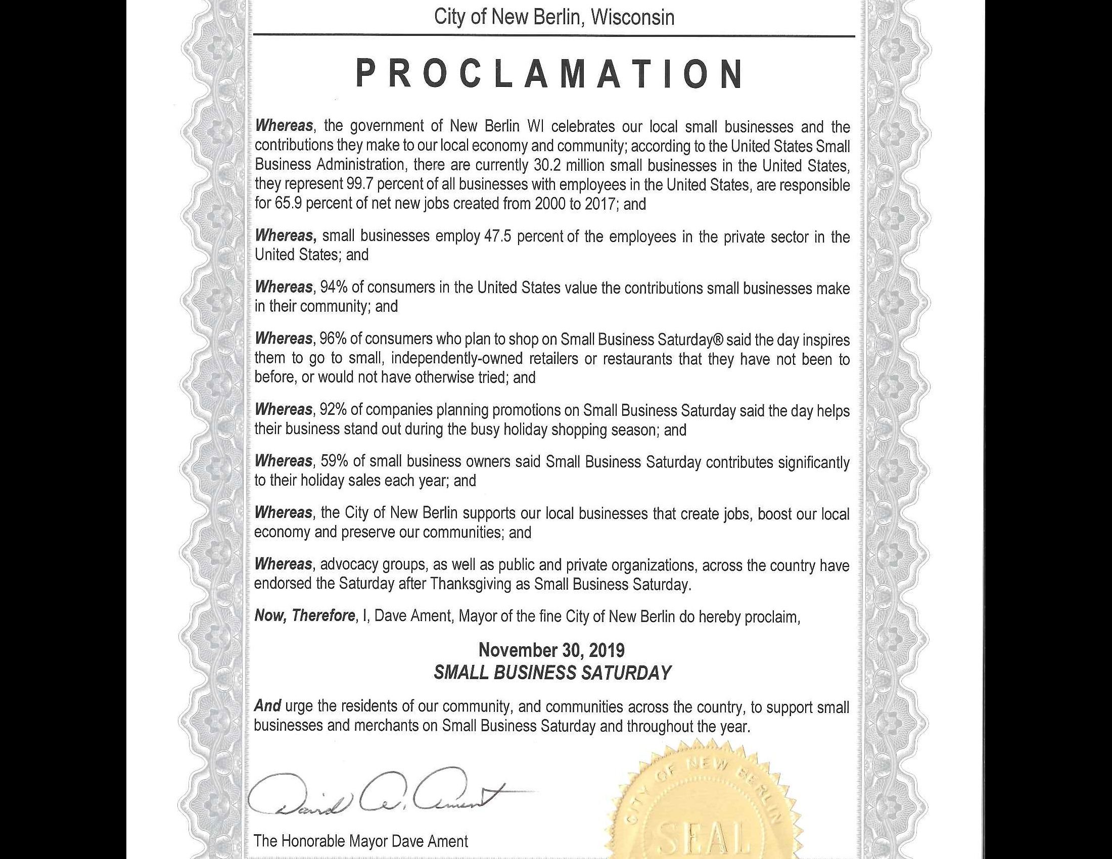 Small Business Saturday 11.30.19