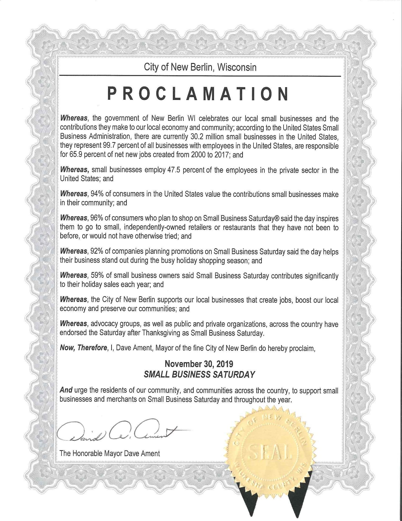 Small Business Saturday 11.30.19