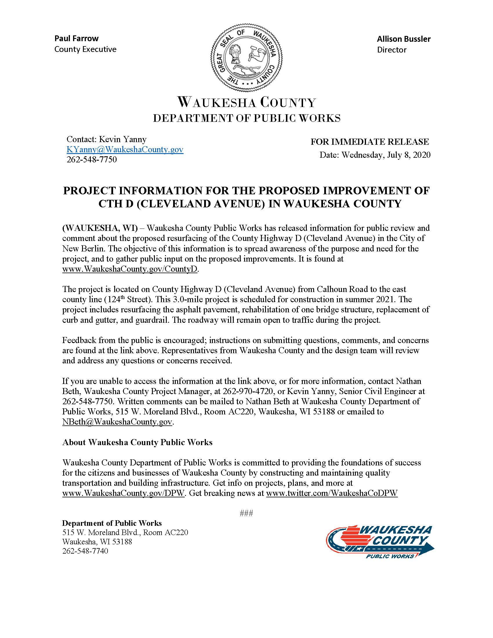 CTH D project PIM news release