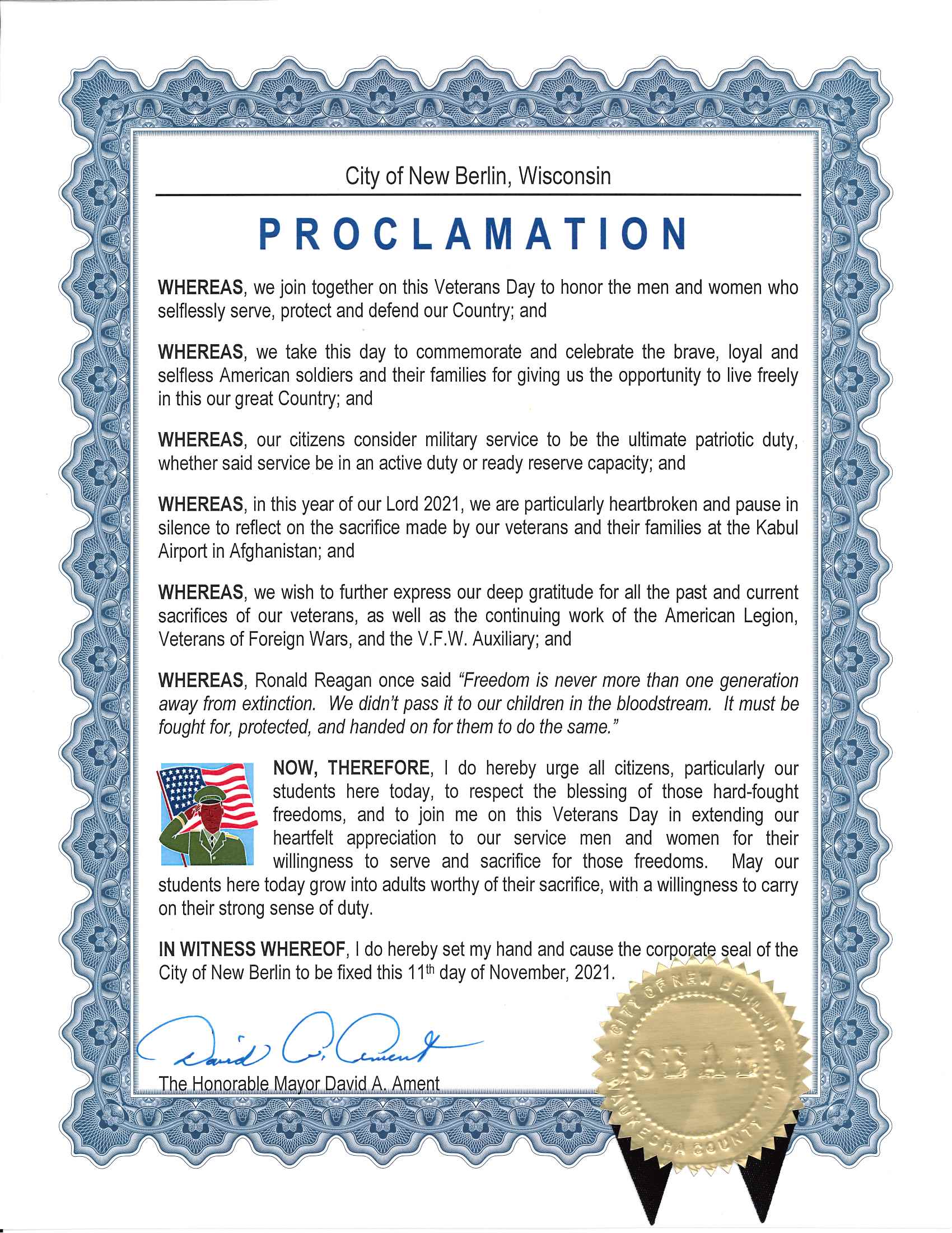 Veterans Day Proclamation