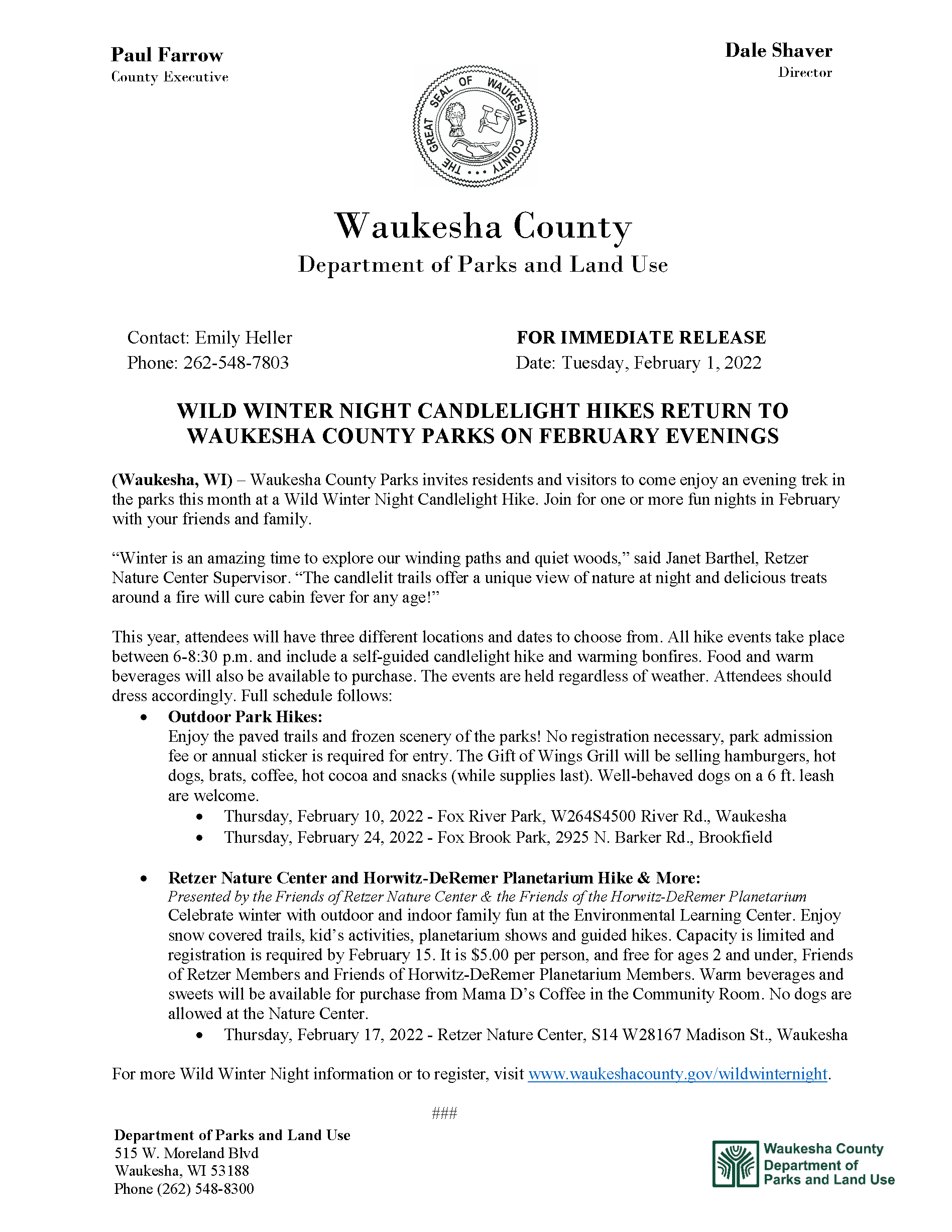 Wild Winter Night Hiking Series