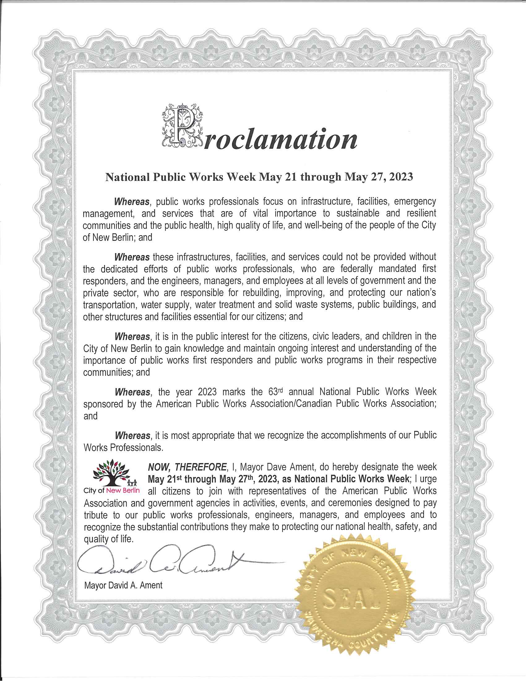 National Public Works Week Proclamation 2023