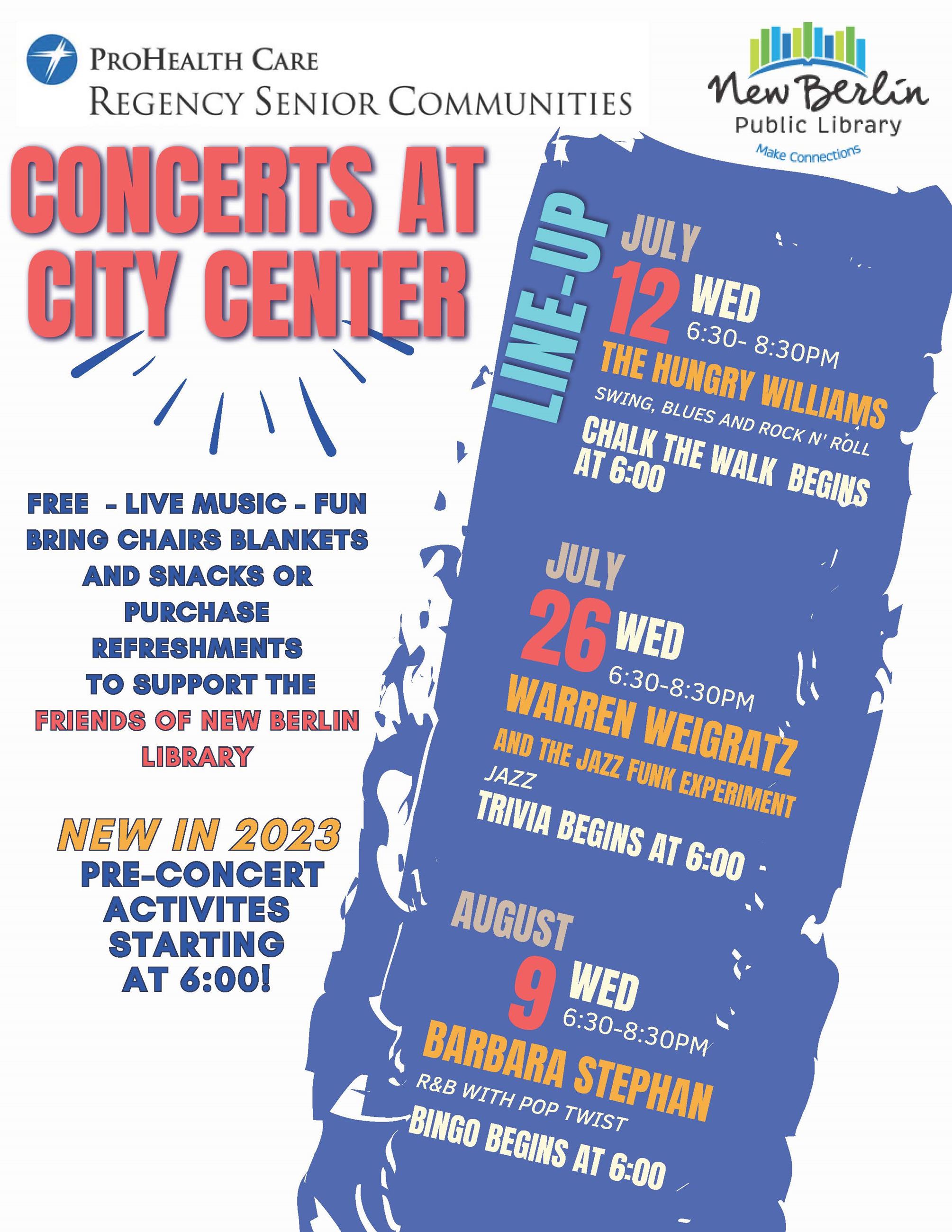 2023 Summer Concerts at City Center