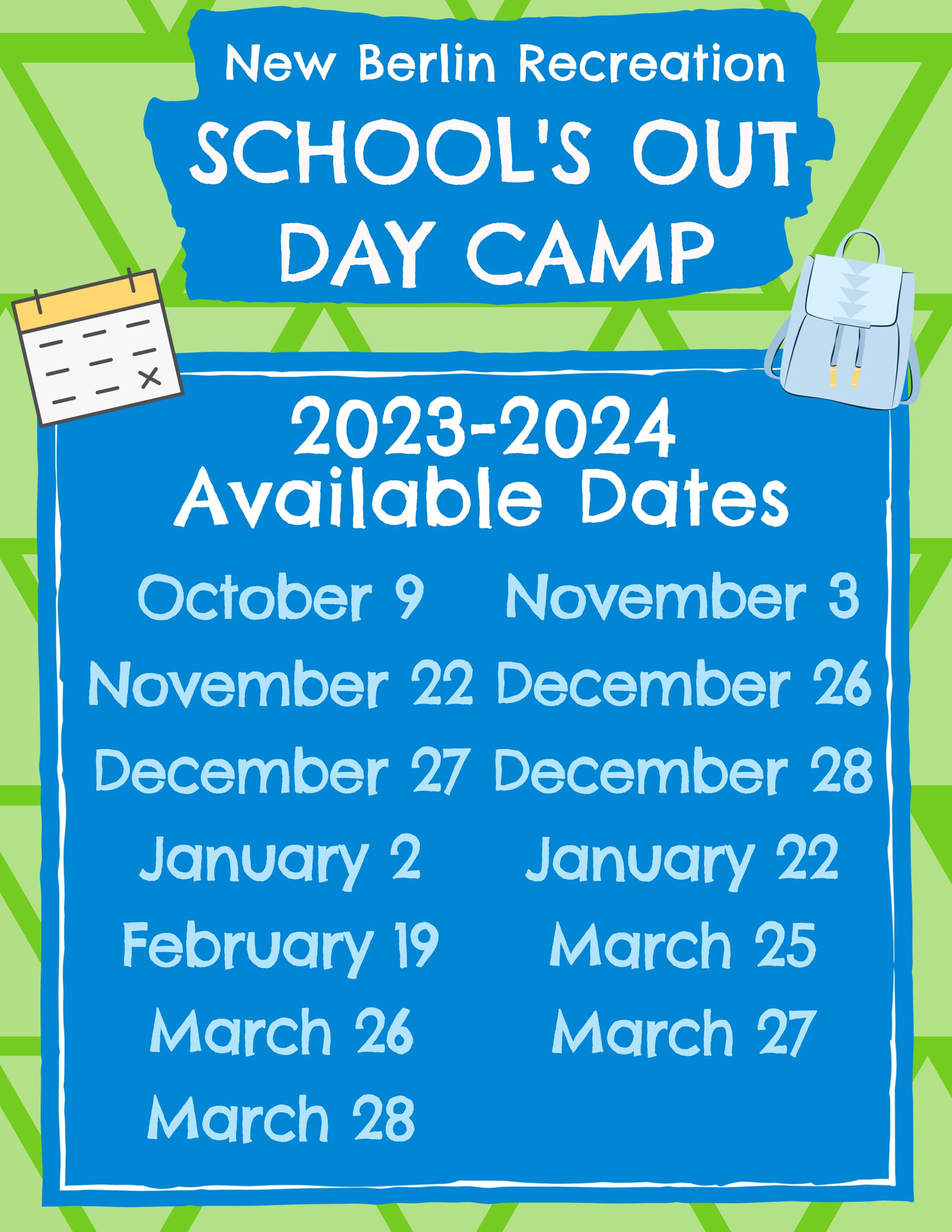 School Out Days Days 2023-2024