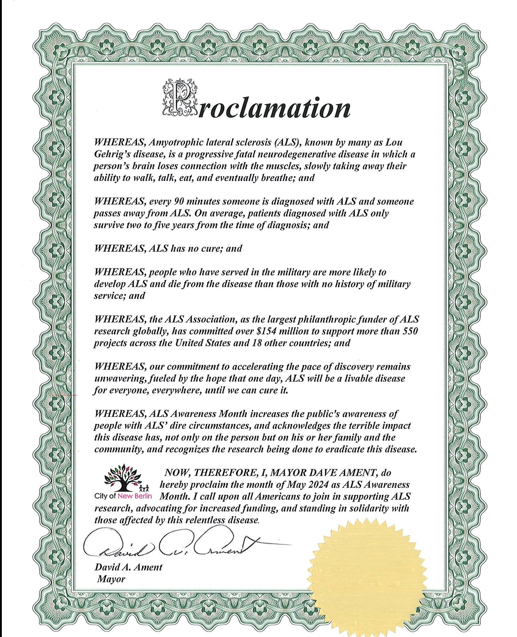 ALS Proclamation