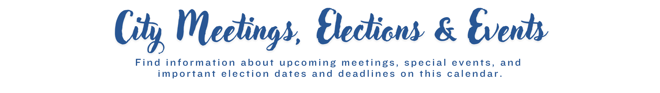 meetings elections events