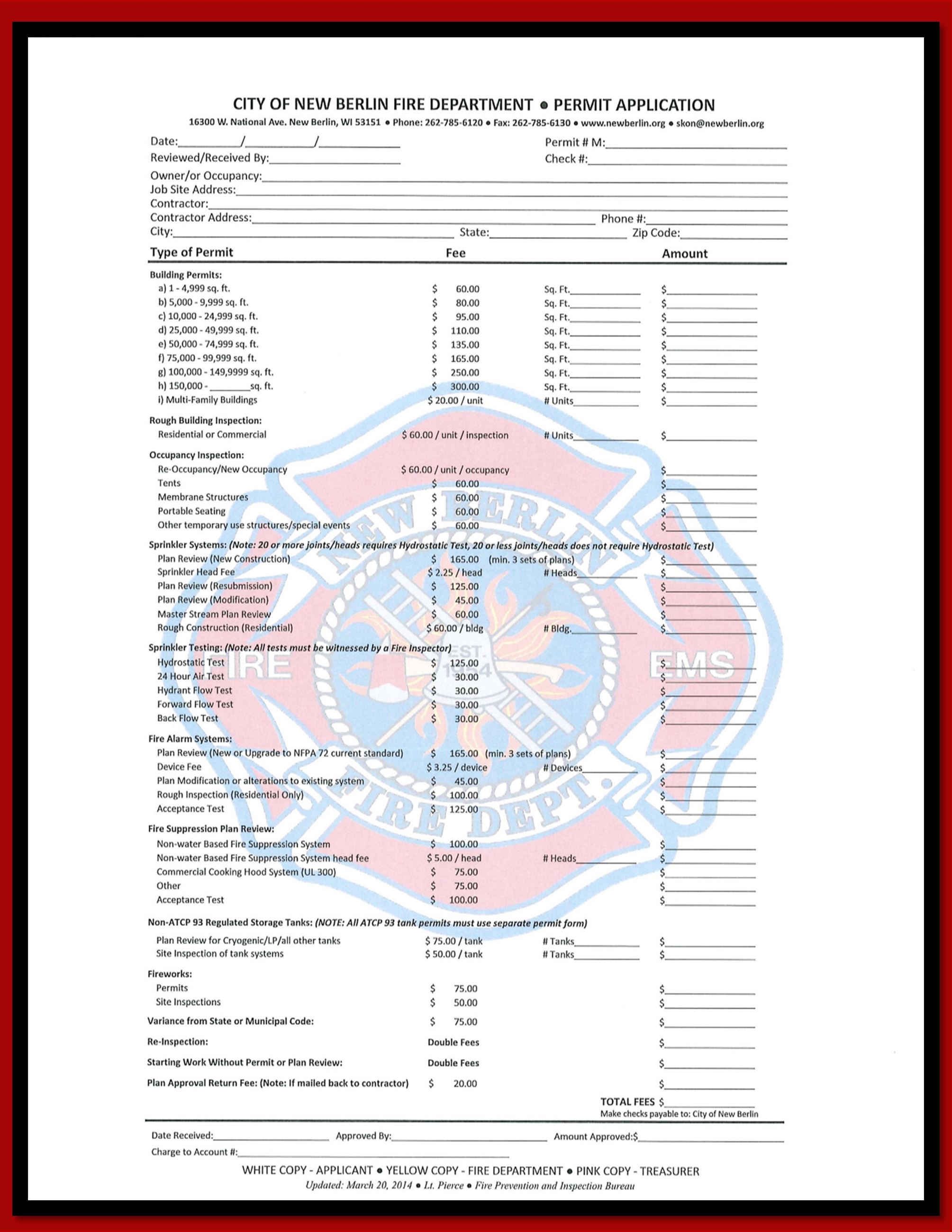 Permit Application Form