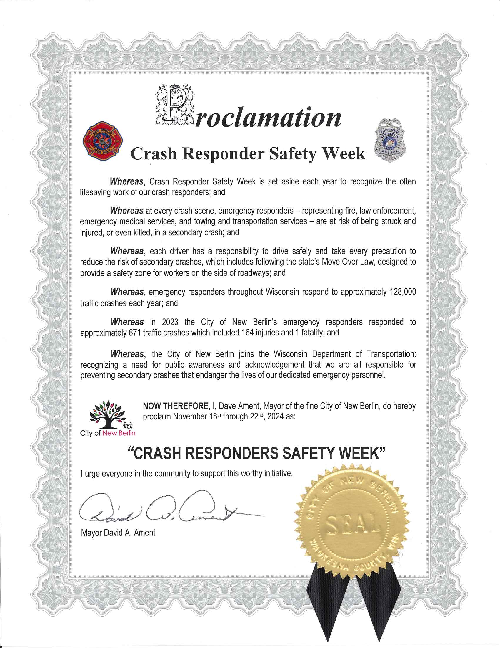 Crash Responder Safety Week 2024