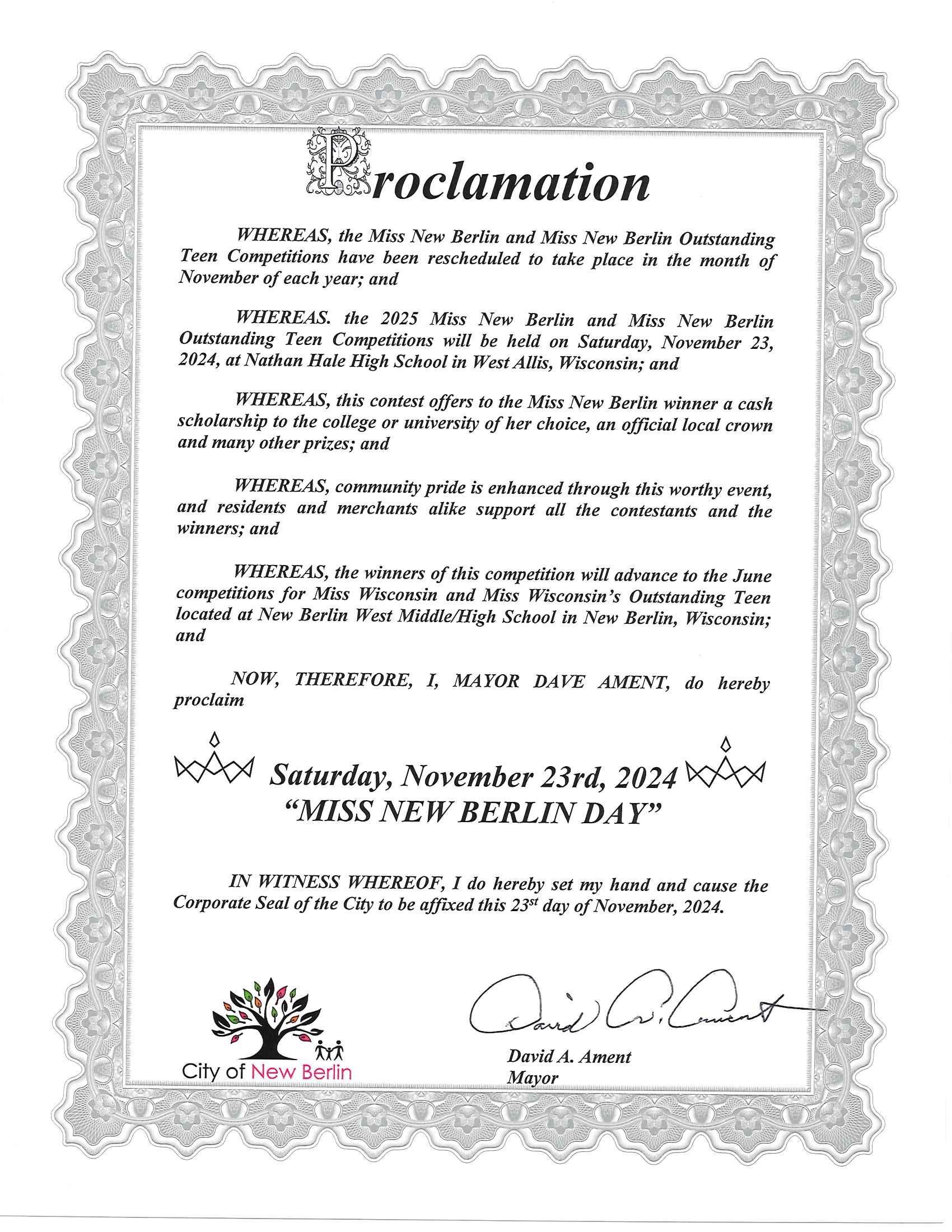 Miss New Berlin 2024 November