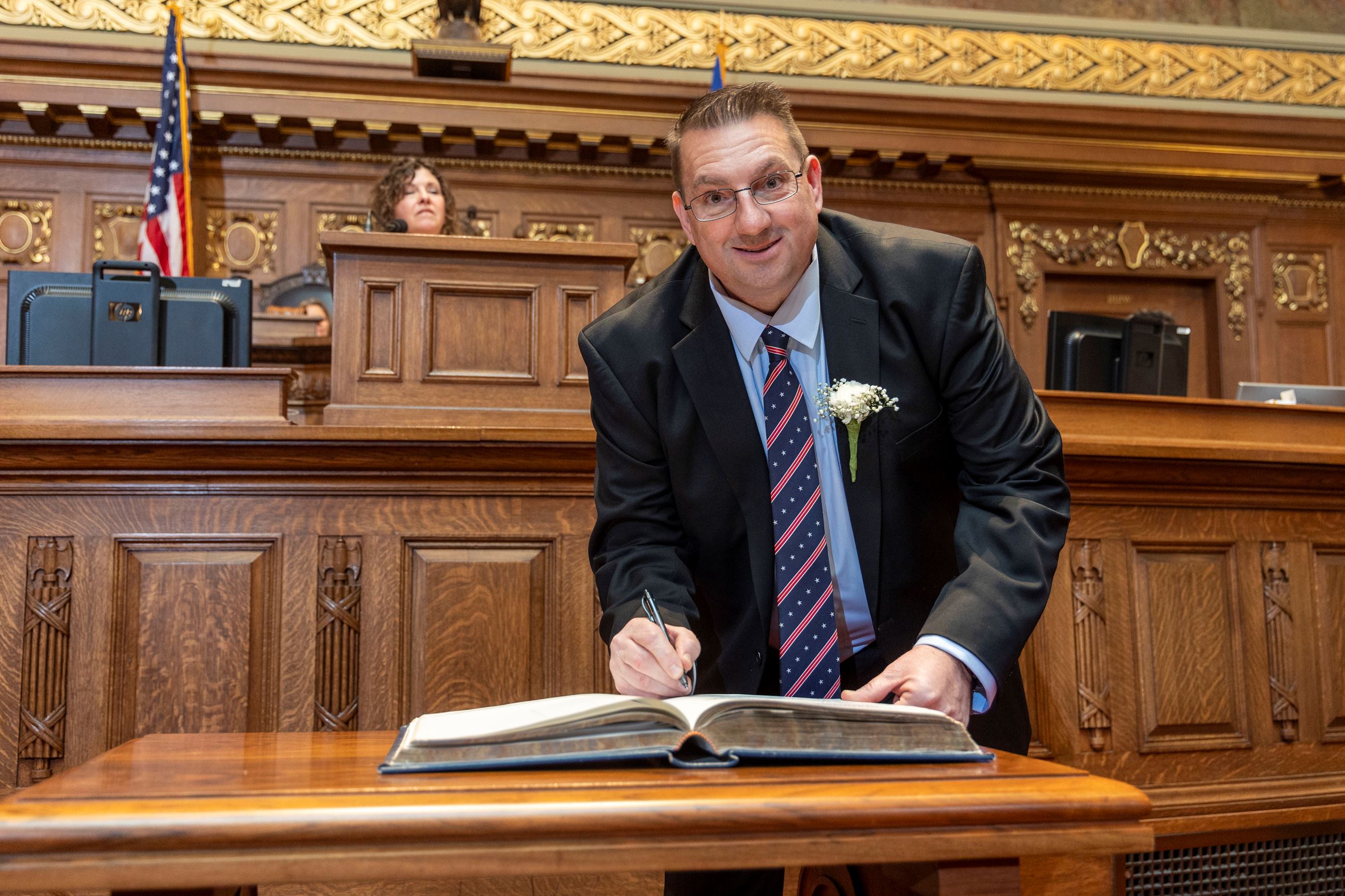 Dave Maxey_State of WI Oath of Office