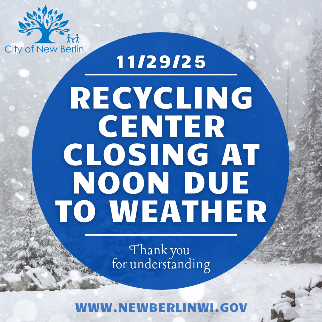 Recycling Center Closing at Noon_Winter Weather